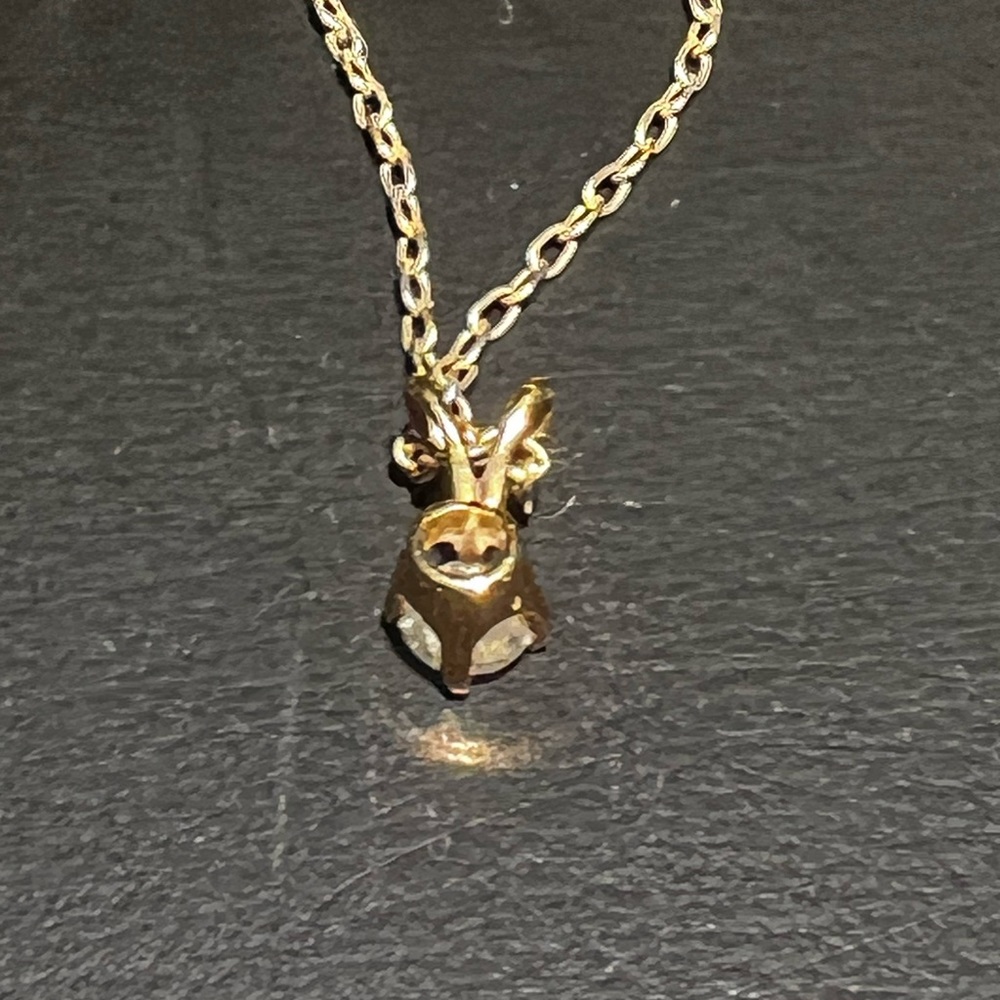 Elegant Vintage Gold Natural Diamond Pendant 0.25-0.3 Ct - Picture 9 of 15